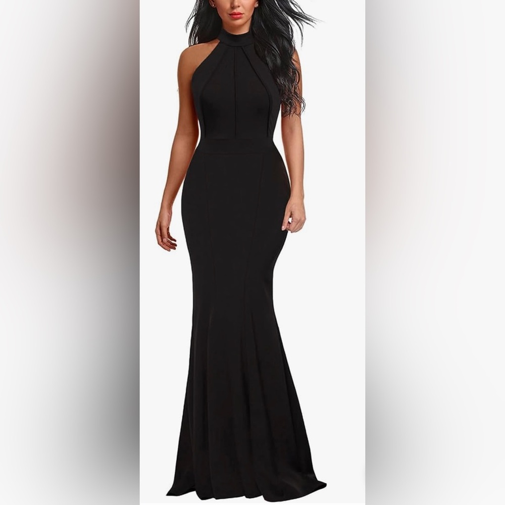 Mermaid Gown | High Neck | Stretchy